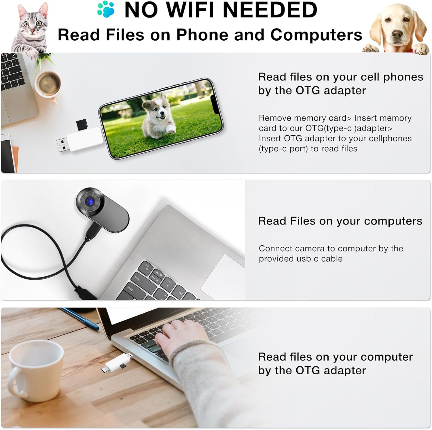 Mini Body Camera,1080P 64G Wearable Action Body Cam,Thumb Size Hands Free One-Click Filming Body Worn Camera with 360°Rotatable Clip for Work, Travel, Pet Walking - Image 8