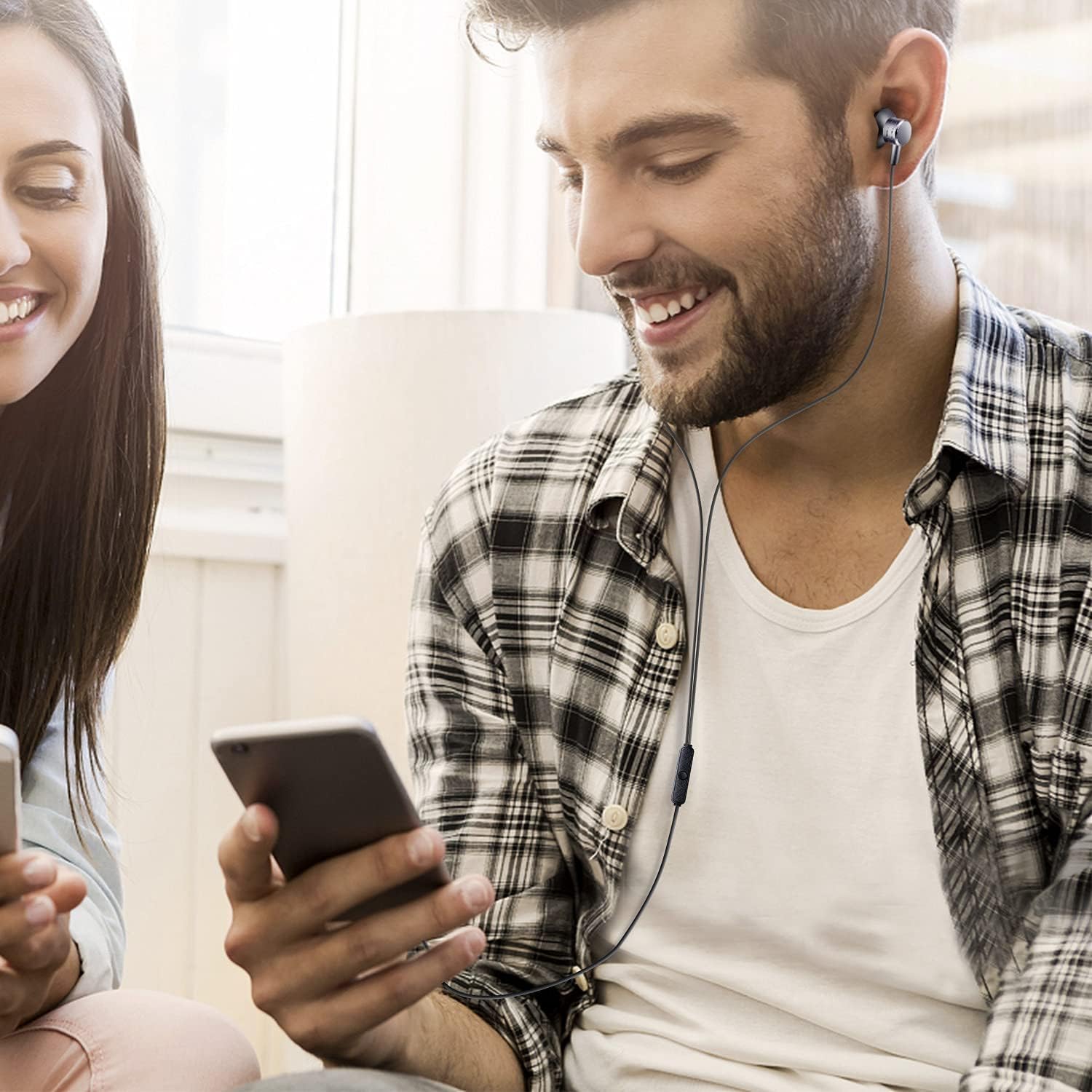 Wired Earbuds Headphones with Microphone Stereo Bass Earphones Noise Isolation in-Ear Headset Compatible with All Smartphones Tablets iPod IPad MP3 Player That with 3.5 mm Interface(Silver) - Image 6